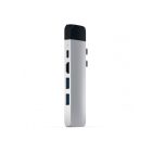 Satechi Aluminium Type-C PRO Hub (HDMI 4K,PassThroughCharging,1x USB3.0,1xSD,Ethernet) - Silver