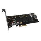 AXAGON PCEM2-DC PCIE NVME+SATA M.2 ADAPTER (PCI-Express x4 adapter hűtővel akár két M.2 lemez számítógéphez)