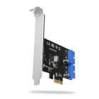 AXAGON PCEU-034VL SuperSpeed USB 4 Internal Ports PCI-Express Card