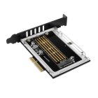 AXAGON PCEM2-NC PCIE NVME M.2 x4 M-Key slot adapter passzív hűtéssel