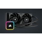 CORSAIR CPU hűtő iCUE H100i RGB ELITE (vízhűtés), 2 Ventilátoros, LGA1700 támogatással, fekete