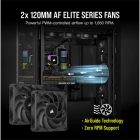CORSAIR CPU hűtő iCUE H100i RGB ELITE (vízhűtés), 2 Ventilátoros, LGA1700 támogatással, fekete