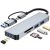 BLACKBIRD USB 3.0 BYL-2434 Type-C/USB multiport hub 5in1 3xUSB3.0,SD,TF,ezüst, aluminium ház