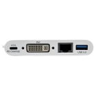 TRIPP LITE USB-C adapter, DVI, USB-A Port, Gbe and PD Charging, fehér