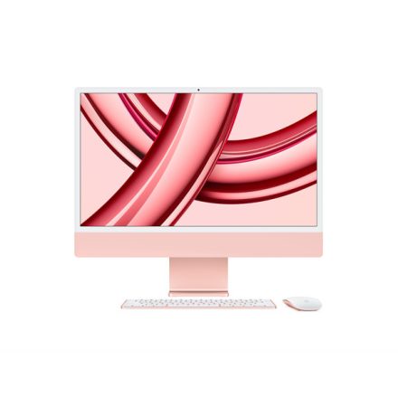 Apple iMac 24" Retina, 4.5K CTO: Apple M3 8C CPU/8C GPU, 8GB/512GB, LAN - Rózsaszín