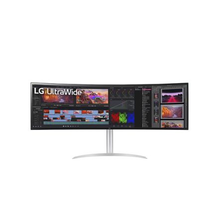 LG Ívelt Nano IPS monitor 49" 49WQ95C-W, 5120x1440, 32:9, 400cd/m2, 5ms, 2xHDMI/DisplayPort/USB-C/2xUSB, hangszóró