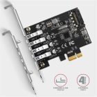AXAGON PCEU-43RS PCIe Controller 4x SuperSpeed USB bővítő kártya