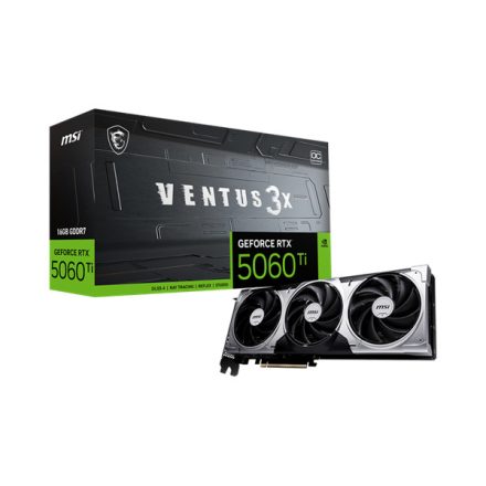 MSI Videokártya PCI-Ex16x nVIDIA RTX 5060 Ti VENTUS 3X 16GB DDR7 OC