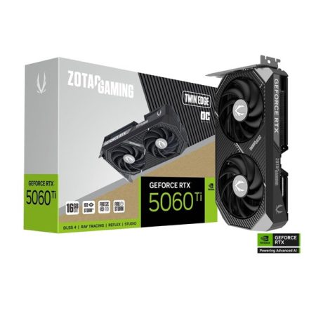 ZOTAC Videokártya PCI-Ex16x nVIDIA RTX 5060 Ti TWIN EDGE OC 16GB GDDR7