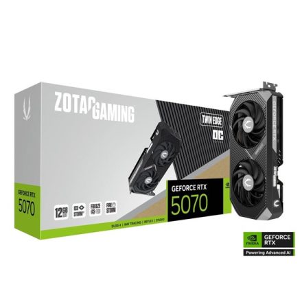 ZOTAC Videokártya PCI-Ex16x nVIDIA RTX 5070 TWIN EDGE OC 12GB GDDR7