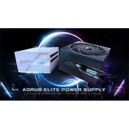 GIGABYTE Tápegység AORUS ELITE 850W 80+ Platinum moduláris Gen 5.1