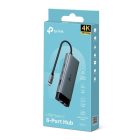 TP-LINK USB Type-C HUB 6 portos 1xHDMI + 1xLAN + 1xPD 100W + 1xUSB-C, 2xUSB, UH6120C