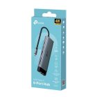 TP-LINK USB Type-C HUB 9 portos 1xHDMI + 1xLAN + 1xPD 100W + 1xUSB-C, 3xUSB +2xKártyaolvasó, UH9120C