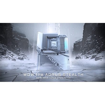 GIGABYTE Alaplap AM5 X870 AORUS STEALTH ICE AMD X870, ATX