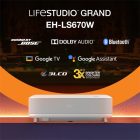 EPSON Projektor - Lifestudio Grand – EH-LS670W Gyémántfehér (3LCD, 4K Pro, 16:9, 3600 AL, 5 000 000:1, HDMI/USB/WiFi)