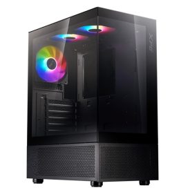  ADATA XPG Ház Midi ATX Invader X Mini, 5x120mm RGB ventilátor, Tápegység nélkül, üvegfalú, fekete