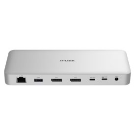   D-LINK 9in1 Dokkoló 2xDisplayport 1.4 + 3xUSB + 2xUSB-C + 1xLAN + 1xPD 100W, DUF-901/E