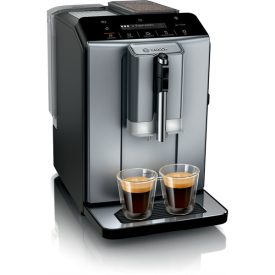   BOSCH TIE20504 VeroCafe Automata kávéfőző, 15bar, OneTouch 5 program, szemeskávé-tároló (250g), 1,4L, Fekete/Titánium